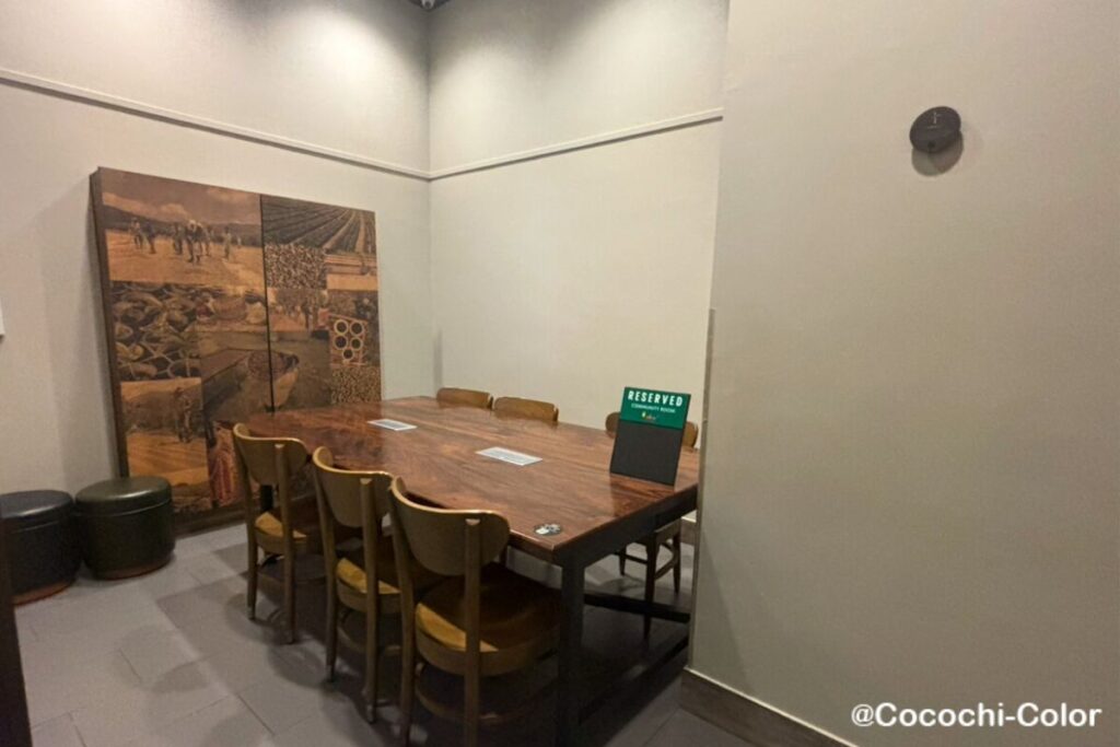 バンコク プロンポン 予約できるカフェ
Soi33 スターバックスのテーブル部屋 コミュニティールーム