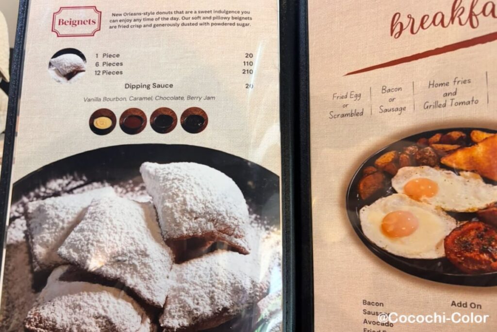バンコクで本格ベニエが食べられるサトーンカフェ「Nola」メニュー