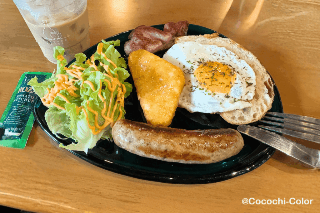 バンコクのラックソン駅にあるイースタングラスのカフェで食べたランチセット