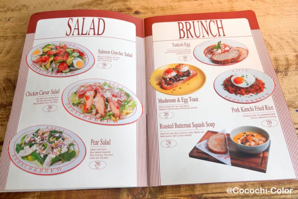 バンコク　フレンチトースト　カフェ　アーリーカフェ　Kaffa: Brunch and Brew　ブランチメニュー